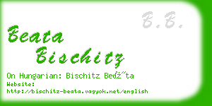 beata bischitz business card
